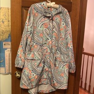 Vera Bradley Floral Patterned Packable Raincoat